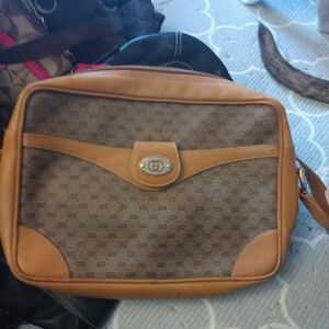 Elegant Tan and Brown Men's Messenger Bag